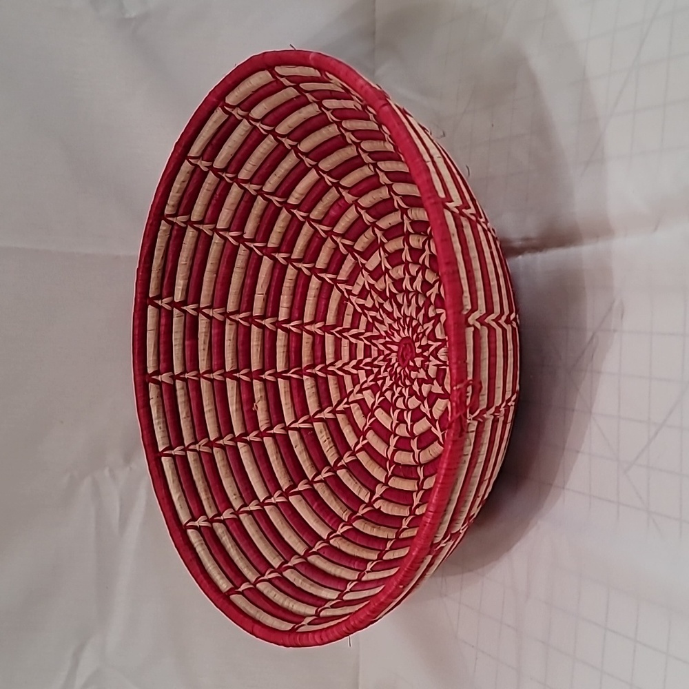 Handmade Ugandan Large Basket - Hand Coiled Late 1990s‎ - Vintage - from Uganda